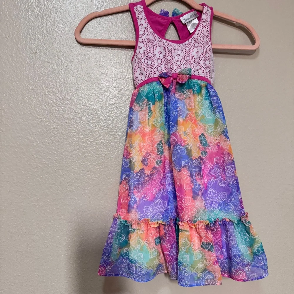 Jona Michelle Colorful Sleeveless Kids Dress